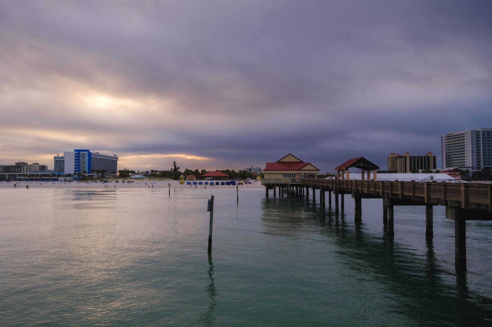 Pier over Calm Water at Sunset, Florida — fine art print